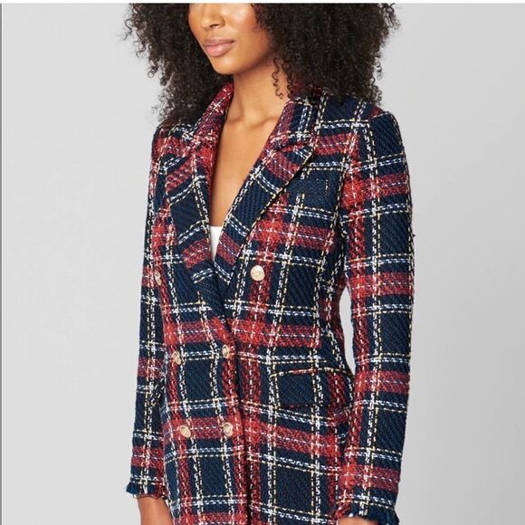 Blank NYC Plaid Double Breasted Prep School Blazer size Large - Picture 3 of 16